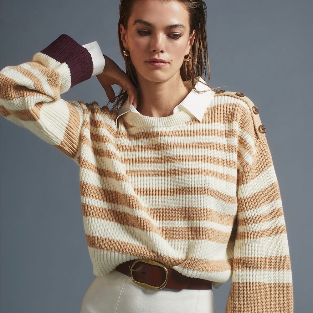 Maeve Cropped Layer Sweater